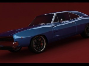 dodge charger rt 1968 3D Model