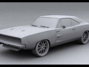 dodge charger rt 1968 Modello 3D