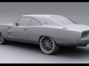 dodge charger rt 1968 Modello 3D