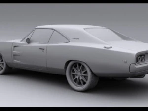 dodge charger rt 1968 3D Model