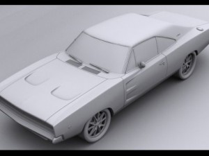 dodge charger rt 1968 Modello 3D