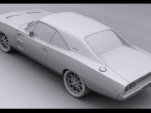 dodge charger rt 1968 3D Model