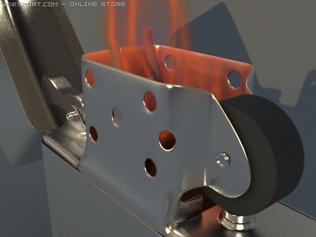 zippo lighter Model 3D .c4d .max .obj .3ds .fbx .stl .blend 