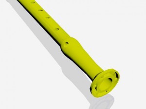 hohner recorder block flute 3D 모델