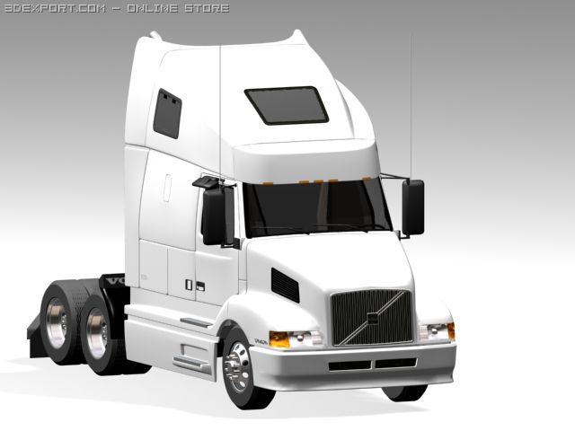 volvo vn series truck 3D Модель .c4d .max .obj .3ds .fbx .stl .blend 