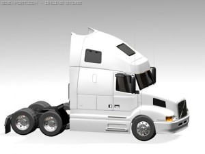 volvo vn series truck 3D Модель
