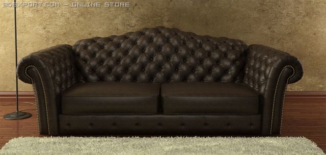 leather sofa 3D-Modell .c4d .max .obj .3ds .fbx .stl .blend 