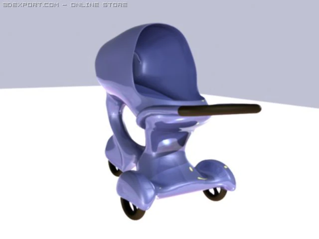 perambulator 3D Model .c4d .max .obj .3ds .fbx .stl .blend 