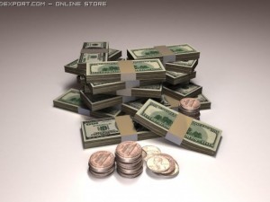 money stack Modello 3D