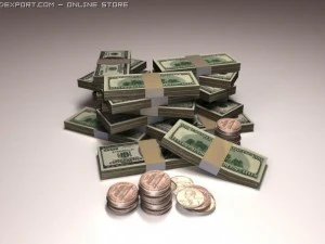 pile d'argent Modèle 3D