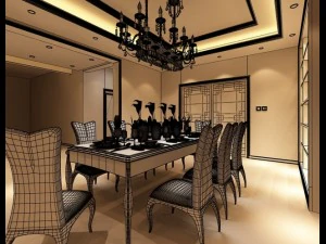 living room photoreal 3D Model