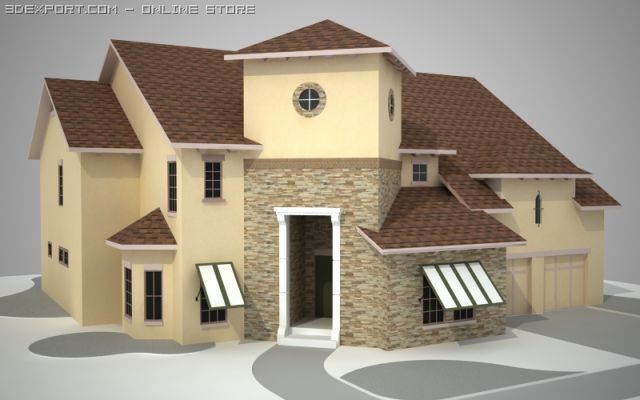 house07 3Dモデル .c4d .max .obj .3ds .fbx .stl .blend 