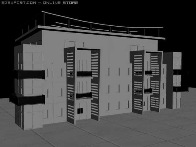 building 3D Model .c4d .max .obj .3ds .fbx .stl .blend 