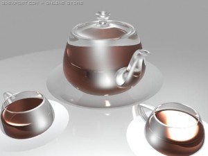 tea set Modèle 3D