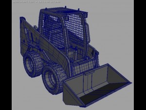 skid steer loader komatsu style bobcat 3D Model