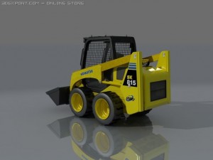 skid steer loader komatsu style bobcat 3D Model