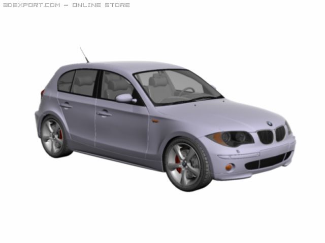bmw 1 series 3D Model .c4d .max .obj .3ds .fbx .stl .blend 