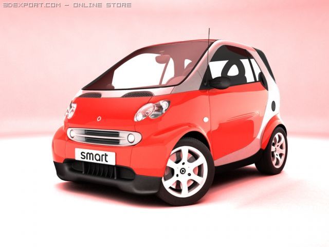 smart fortwo 3D Model .c4d .max .obj .3ds .fbx .stl .blend 