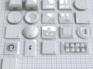 electrical switches pack 3D Model