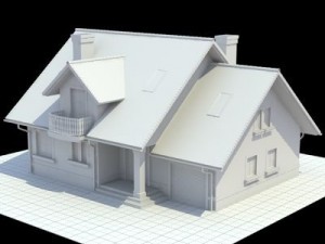 highly detailed singlefamily house Model 3D