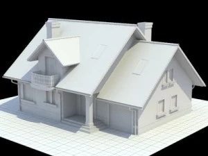 highly detailed singlefamily house 3D Model