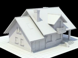 highly detailed singlefamily house 3D Model