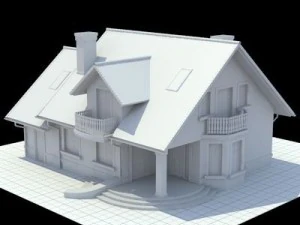 highly detailed singlefamily house 3D Model
