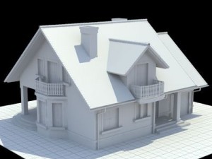 highly detailed singlefamily house Model 3D