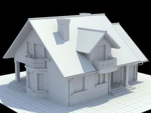 highly detailed singlefamily house 3D Model