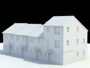highly detailed english house 2 3D Model