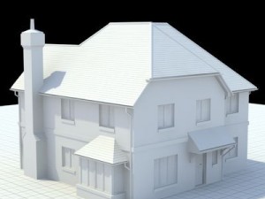 highly detailed english house 4 Model 3D