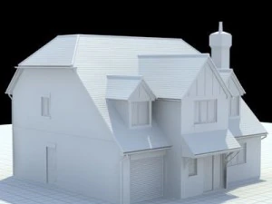 highly detailed english house 5 3D Model