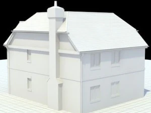 highly detailed english house 6 3D Model