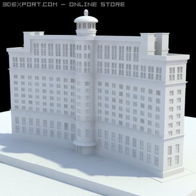 luxury hotel 3D Модель .c4d .max .obj .3ds .fbx .stl .blend 