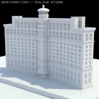 luxury hotel 3D Model .c4d .max .obj .3ds .fbx .stl .blend 