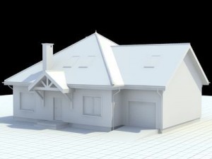 single family house Model 3D