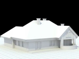 highly detailed singlefamily house 3 3D Model