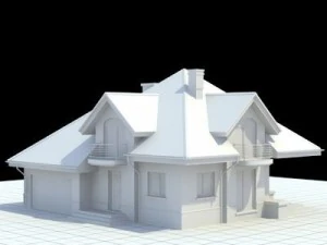 highly detailed singlefamily house 4 3D Model