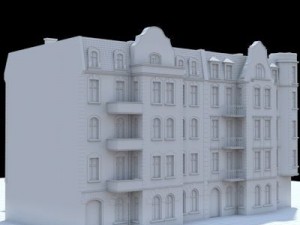 highly detailed historical tenement house 3D Модель