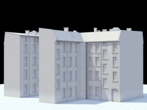 highly detailed historical tenement house 3D Модель