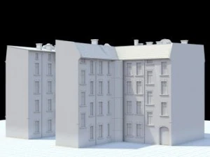 highly detailed historical tenement house 3D Model