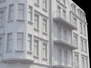 highly detailed historical tenement house 3D Model
