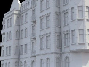 highly detailed historical tenement house 3D Model