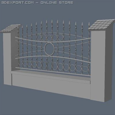 fence for exterior visualization 3D Model .c4d .max .obj .3ds .fbx .stl .blend 