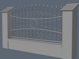 fence for exterior visualization Model 3D