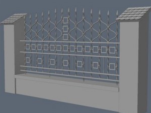 fence for exterior visualization Model 3D
