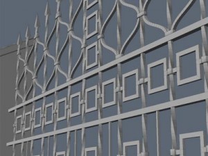 fence for exterior visualization 3D Model