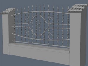 fence for exterior visualization Model 3D
