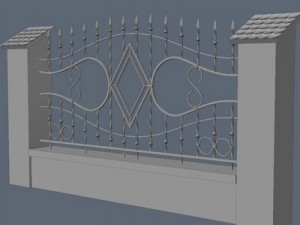 fence for exterior visualization Model 3D
