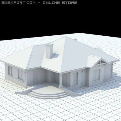 highly detailed singlefamily house 6 Modelo 3D .c4d .max .obj .3ds .fbx .stl .blend 